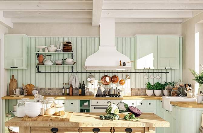 bucătărie verde anason