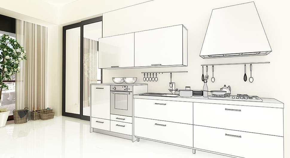 A kitchen with white cabinets Description automatically generated with medium confidence